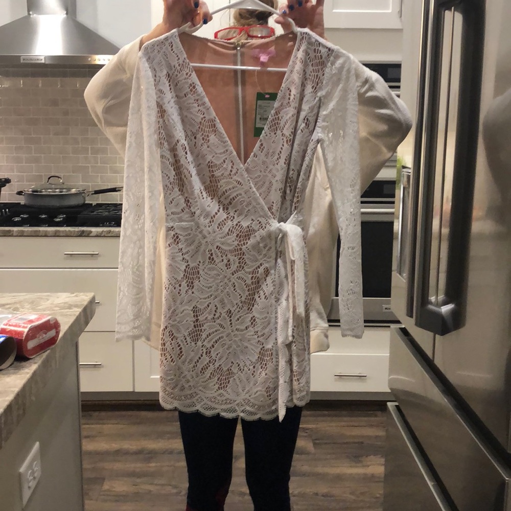 White lace romper